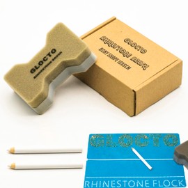 GLOCTO Rhinestone Brush Tool to Spread Rhinestones for Rhinestone Templates Stencil Magic Sticky Flock Rhinestone Flock