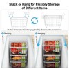 iSPECLE Freezer Organizer Bins - 2 Pcs Hanging Baskets for