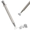 Piercing Ball Grabber Tool, Stainless Steel 4 Prongs Claw Tweezers,