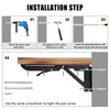 2 x Folding Brackets Heavy Duty 250 mm, Black Metal