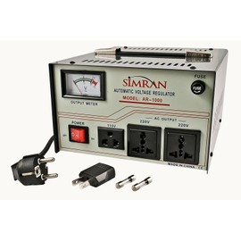 Simran AR-1000 Voltage Converter Transformer With Stabilizer 220V 110V 1000W