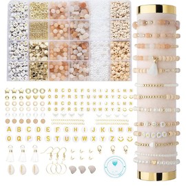 RTIOUJGI Natural Stone Beads Set for Bracelets - Gemstone Beads for Threading & Jewellery Making - 1000+ Beads 6-12mm - DIY Jewellery Crafts for Adults & Kids (Natural Stone Beads3)