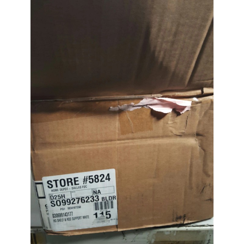 Everbilt Shelf Bracket/Rod Support Wall-Mountable Steel White Set of 2