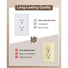 6-Pack Single Duplex Outlet Cover Plate, Decorative White Switch Plates