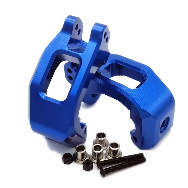 Aluminum Front Caster Blocks C-Hubs Blue for Traxxas 1/8 Sledge