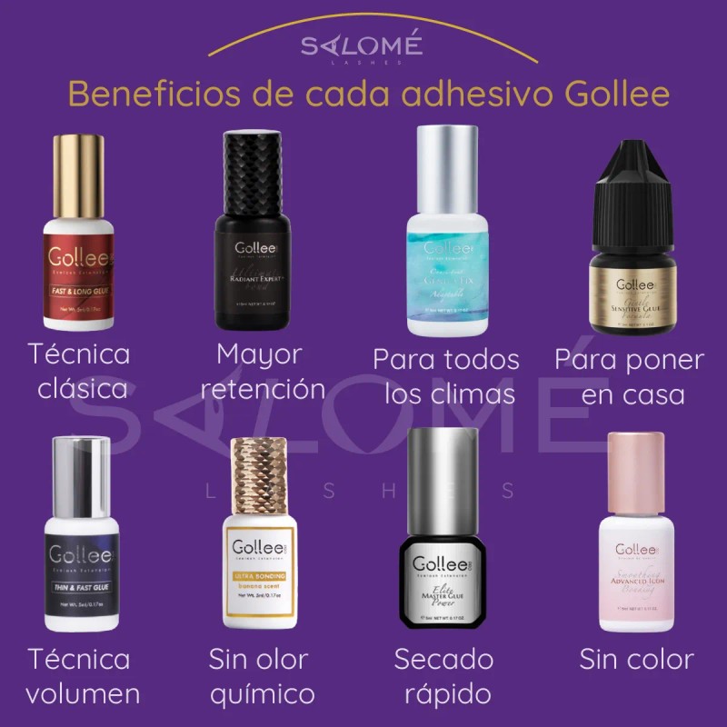 Pegamento Para Pestañas Gollee Radiant Expert + Superbonder Negro