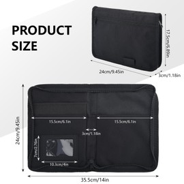 Car Document Holder, Glove Box Organiser with Full-Seal Zipper Pouch