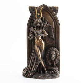 Veronese Design 10 5/8 Inch The Priestess Egyptian Goddess Resin Statue Bronze Finish