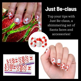 Color Street Just Be-Claus Nail Polish Strips Set Shimmer Christmas Santa Claus