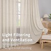 BGment Linen Curtains 36 Inch Length for Kitchen Cafe Window,