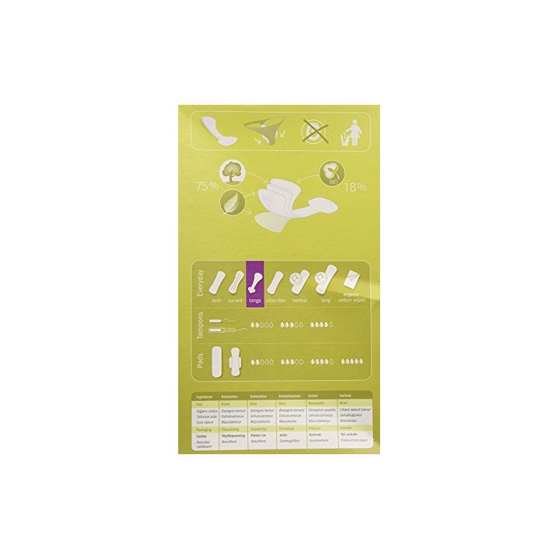 NATRACARE PANTY LINER,TANGA, 30 CT