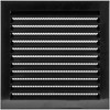 12" x 12" Inch Square Black Galvanized Steel Ventilation Grille
