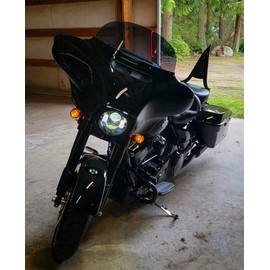 Sled Shields 8" Dark Tint Windshield Compatible with Harley Davidson Street Glide/Electra Glide/Ultra Classic/Tri-Glide 1996-2013 Models