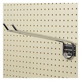 12" Chrome 2 Prong Pegboard Rake Shovel Garden Tool Storage Hooks - Pack of (10)