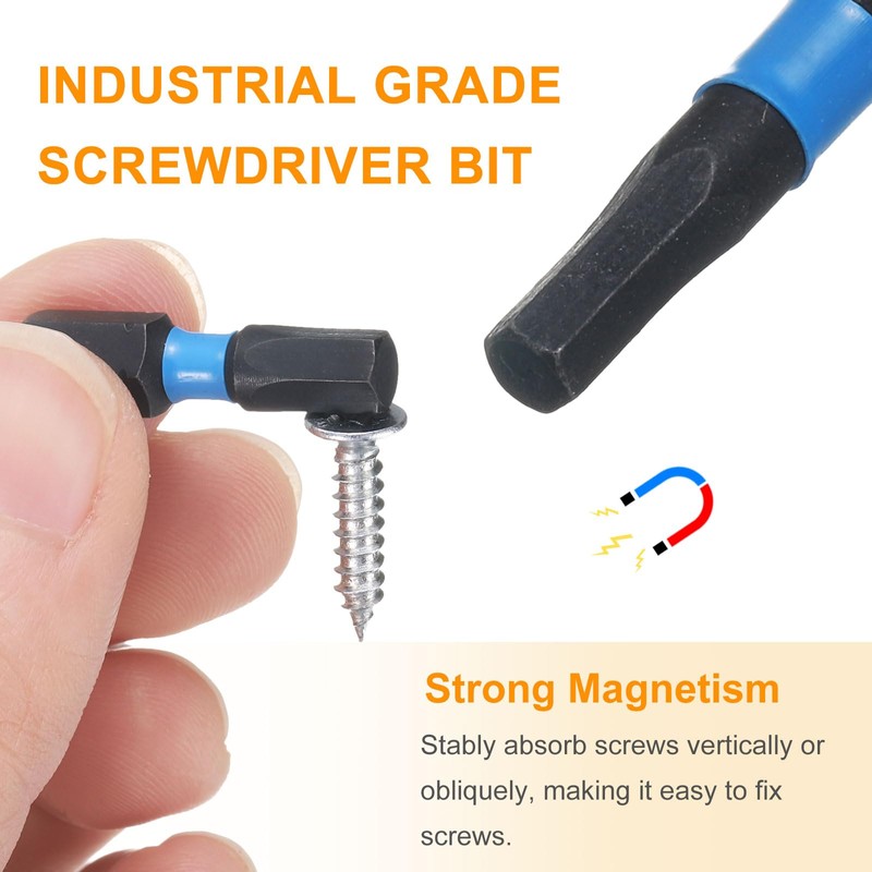 HARFINGTON 4pcs H2.5 Hex Screwdriver Bit 1/4" Hex Shank 25mm/1"
