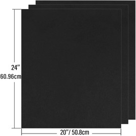 Golden State Art, Pack of 10, 3/16" Thick, 20x24 Black Foam Boards (20x24, Black)