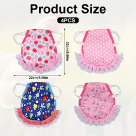 Gosknor 4pcs Chicken Saddles for Hens, Premium Polyester Hen Jacket Chick Apron for Hens for Protecting Back Feathers Practical Clothes Supplies for Small To Medium Sized Poultry