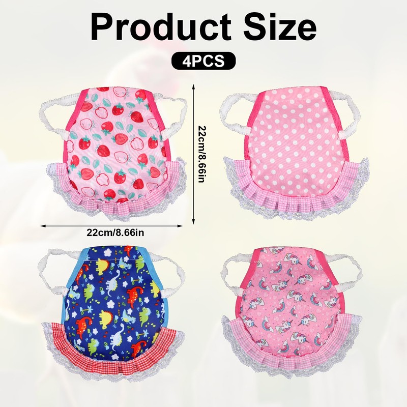 Gosknor 4pcs Chicken Saddles for Hens, Premium Polyester Hen Jacket