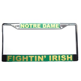 Notre Dame-Fightin' Irish-LICENSE PLATE FRAME HD Cromed Cast Metal - #611195