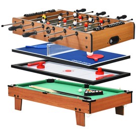 4 in 1 Multi Game Table Combination Table Foosball Billiards Table Tennis Push Hockey All Accessories Included Perfect Holiday Season Christmas Birthday Gift Suitable for Friends Family Gathering