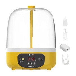 Fonowx Egg Incubator Poultry Hatcher Machine US Plug Temperature Control Portable 4 Eggs Egg Hatcher Chicken Incubator for Birds, Manual