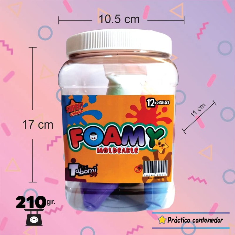 TABAMI, Foamy moldeable, 12 bolsitas
