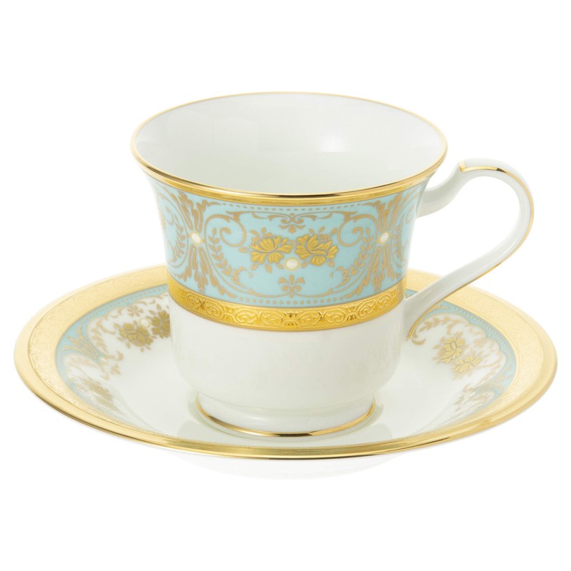 Noritake Noritake American Cup & Saucer 220cc Georgian Turquoise Bone