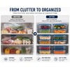 6-Piece Transparent Stackable Food Storage Containers with Blue Measurement Markings