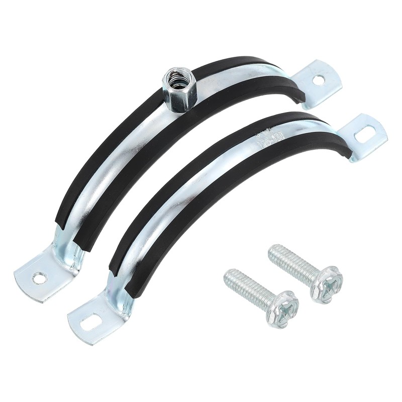 sourcing map 2 Pcs Adjustable Pipe Bracket Clamp, 5"(127mm) Wall