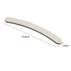 10PCS 100/180 Grit Silver Curved Arcuate Nail File Nail Buffering Files Double Sided Emery Board Manicure Pedicure Tool for Home and Salon Use