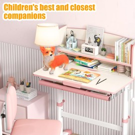 Kariosid Corgi Table Lamp,Unique Animal Lamps for Kids Bedroom,Resin Dog Bedside Table Light with 360°Rotating Lamp Head,Modern Desk Light for Adults,Bedroom,Living Room,Cute Puppy Shaped Desk Light