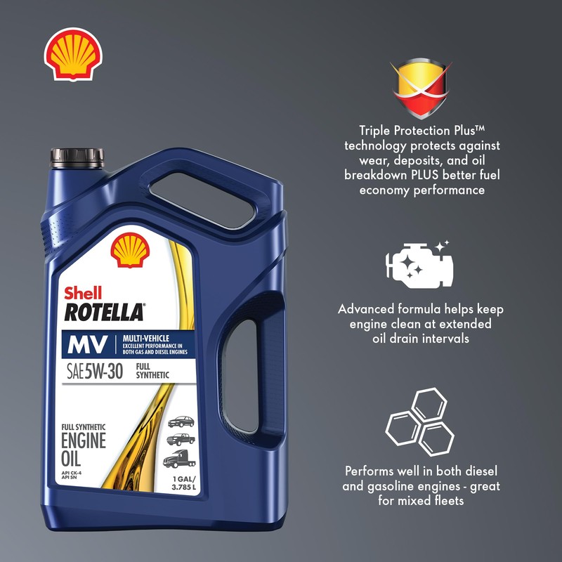 Shell Rotella T6 MV Multi-Vehicle Full Synthetic 5W-30 Diesel Engine