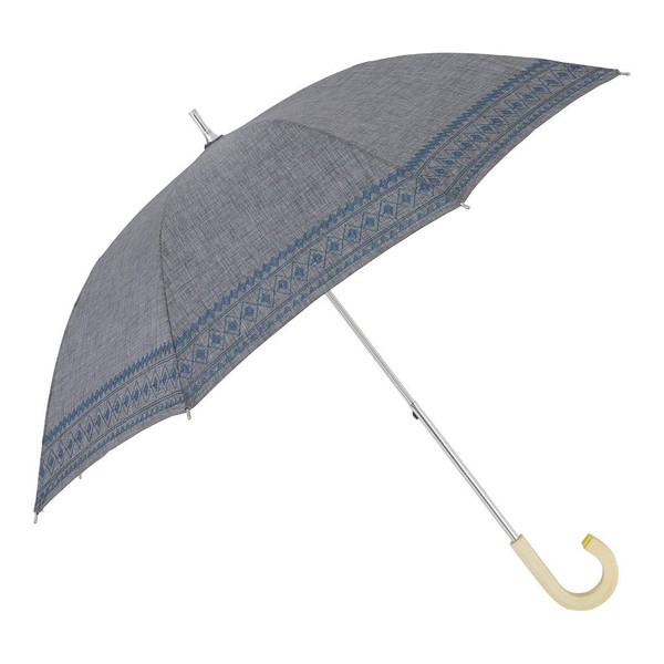 Ogawa 81295 Women's Long Umbrella, Lightweight, UV Protection, 6 Ribs, 19.7 inches (50 cm), Korko Corco Velier Short Slide, For Both Sunny and Rainy Weather, Embroidery, Hand Opening, Safety Cover,
