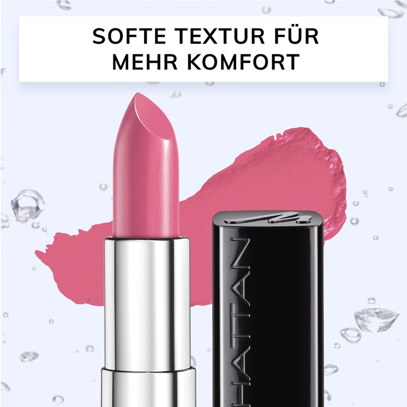 Manhattan Moisture Renew Lipstick, Moisturising Lipstick for Intense Colour &