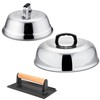 Leonyo Grill Griddle Accessories Kit, Cheese Melting Domes with Grill
