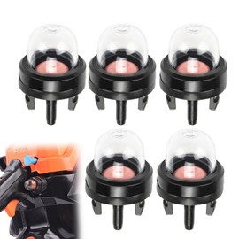 5 x Snap-in Primer Bulb Pump, Carburettor Primer Pump Fuel Bulbs, Carburettor Oil Bubble Snap-in Primer Bulb Lawn Mower for Chainsaws Blower Trimmer Carburettor Brush Cutter Lawn Mower