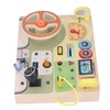 Wooden Steering Wheel Toy Early Educational Stimulation LED Wood Sensory