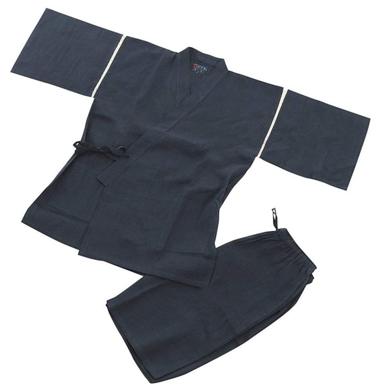 Edo-Ten Men’s Jinbei Shijira Weave Cool Summer 100% Cotton Printed