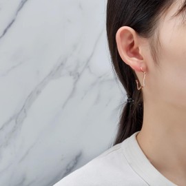 Philip Jones Rose Gold Plated Star Hoop Earrings