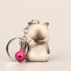 Kawaii Cat Keychain Charm for Women – Cute Shy Chubby