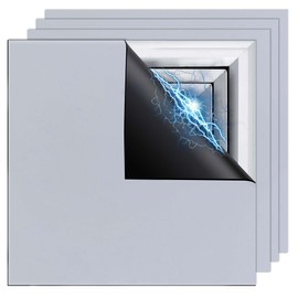 LFUTARI 4 Pcs 13.4'' x 13.4'' Strong Magnet Vent Covers, 63Mil Extra Thick Magnetic Register Cover, Square Air Vent Sealing Covers for Home Wall Ceiling Floor HVAC AC RV Steel Vents