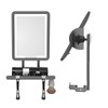 GURUN Heated Shower Mirror Fogless for Shaving, 360° Adjustable Shaving