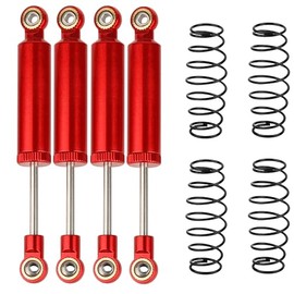 RZXYLRC Shock Absorber Damper Internal Spring Built-in Spring For 1/10 RC Crawler Axial SCX10 I II III RBX10 Wraith TRX4 MST Redcat (red, 90mm)