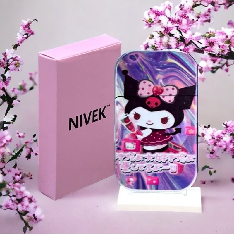 NIVEK Kulomi Lighter Kitty KT Torch Lighter Pink Flame Pocket