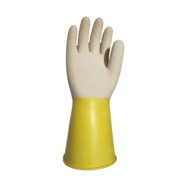 Natural Latex Corrugated Gloves (Large) – 1 Pair, Waterproof, Strong Grip, Keeps Hands Dry & Safe for Work