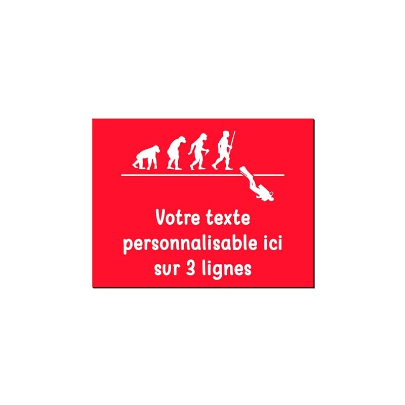 Mygoodprice Dekoschild Evolution Tauchen, Aluminium, personalisierbar, 20 x 15 cm