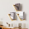 Alta home Wooden Floating Book Shelves for Wall-Set of 3 Book Shelfs - Floating Booksheleves for Study Room, Bedroom, Living Room. -Wall Mounted Bookshelf