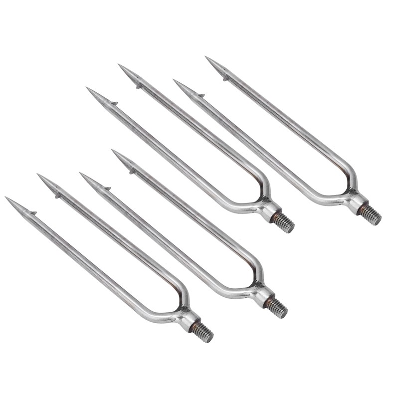 4 pcs Stainless Steel 2 Prongs Harpoon Gig Gaff Hook
