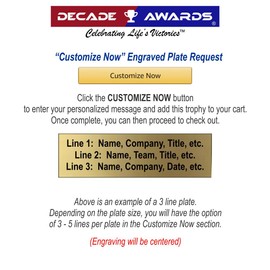 Decade Awards Baseball Lil' Buddy Trophy - Kids Baseball Award - 4 Inch Tall - Customize Now