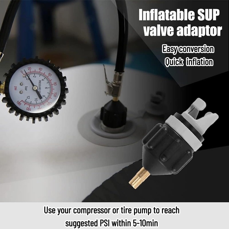 2Pcs Air Pump Inflator, Heads Inflator Adapter Surfboard Paddle Board